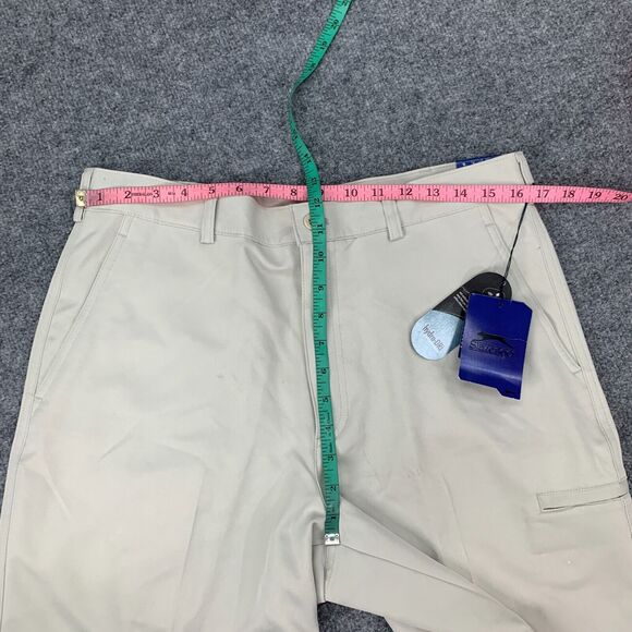 Slazenger Golf Shorts Mens 34 Beige High Rise Quick Dry Performance Hydro Dri - Picture 9 of 13